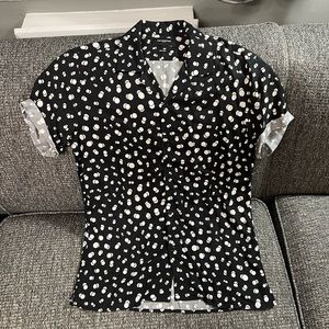 The Kooples Bubble Short Sleeve Button Up
